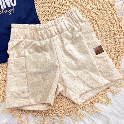 Conj. Camiseta Adventure Paragliding e Bermuda em Linho - Marinho e Areia